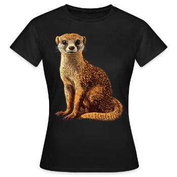 La mangouste de mangouste - T-shirt Femme - noir - Devant - AI Model Female 172 dark (172cm)