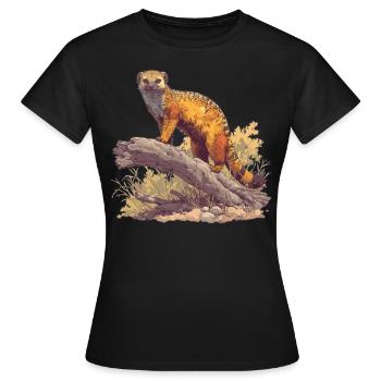 La mangouste de mangouste - T-shirt Femme - noir - Devant - AI Model Female 172 dark (172cm)