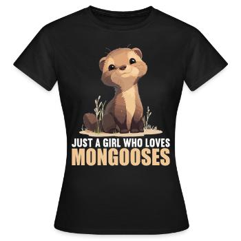 La mangouste de mangouste - T-shirt Femme - noir - Devant - AI Model Female 172 dark (172cm)