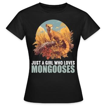 La mangouste de mangouste - T-shirt Femme - noir - Devant - AI Model Female 172 dark (172cm)