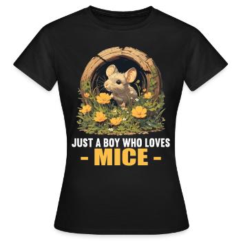 Souris Souris - T-shirt Femme - noir - Devant - AI Model Female 172 dark (172cm)