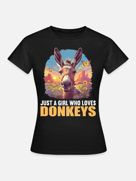 Donkey Esel - Frauen T-Shirt - Schwarz