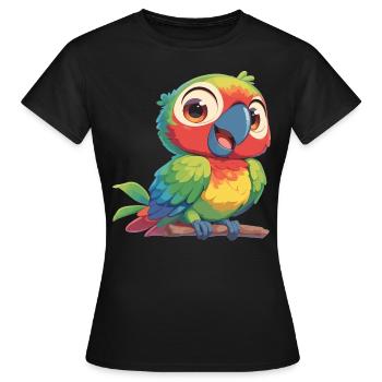 Perroquet Perroquet Perroquet - T-shirt Femme - noir - Devant - AI Model Female 172 dark (172cm)