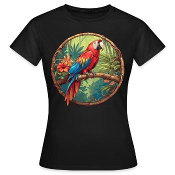 Perroquet Perroquet Perroquet - T-shirt Femme - noir - Devant - AI Model Female 172 dark (172cm)