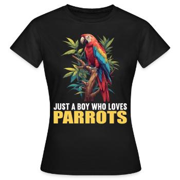 Perroquet Perroquet Perroquet - T-shirt Femme - noir - Devant - AI Model Female 172 dark (172cm)