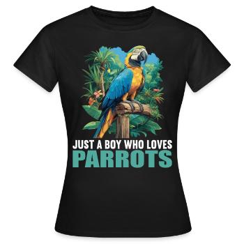 Perroquet Perroquet Perroquet - T-shirt Femme - noir - Devant - AI Model Female 172 dark (172cm)