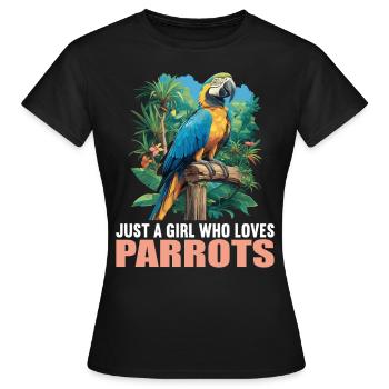 Perroquet Perroquet Perroquet - T-shirt Femme - noir - Devant - AI Model Female 172 dark (172cm)