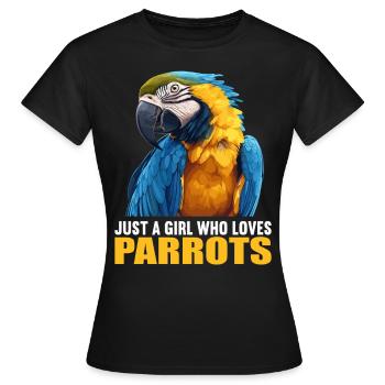 Perroquet Perroquet Perroquet - T-shirt Femme - noir - Devant - AI Model Female 172 dark (172cm)