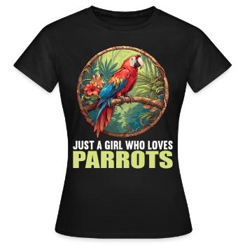 Perroquet Perroquet Perroquet - T-shirt Femme - noir - Devant - AI Model Female 172 dark (172cm)