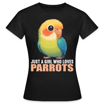 Perroquet Perroquet Perroquet - T-shirt Femme - noir - Devant - AI Model Female 172 dark (172cm)
