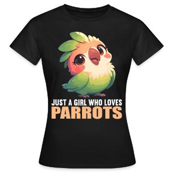 Perroquet Perroquet Perroquet - T-shirt Femme - noir - Devant - AI Model Female 172 dark (172cm)