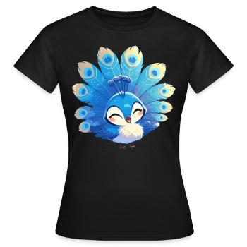 Paons Paon - T-shirt Femme - noir - Devant - AI Model Female 172 dark (172cm)