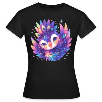 Paons Paon - T-shirt Femme - noir - Devant - AI Model Female 172 dark (172cm)