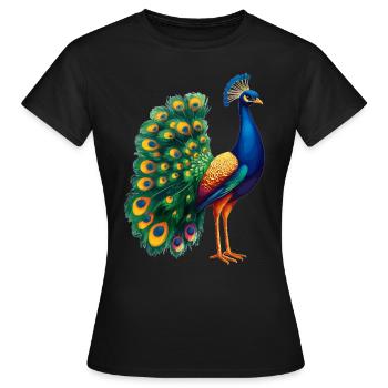 Paons Paon - T-shirt Femme - noir - Devant - AI Model Female 172 dark (172cm)