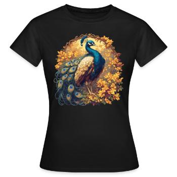 Paons Paon - T-shirt Femme - noir - Devant - AI Model Female 172 dark (172cm)