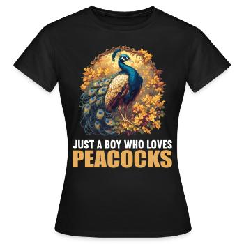 Paons Paon - T-shirt Femme - noir - Devant - AI Model Female 172 dark (172cm)