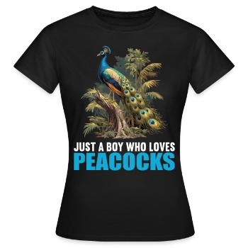 Paons Paon - T-shirt Femme - noir - Devant - AI Model Female 172 dark (172cm)