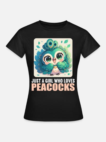Pfaue Pfau - Frauen T-Shirt - Schwarz