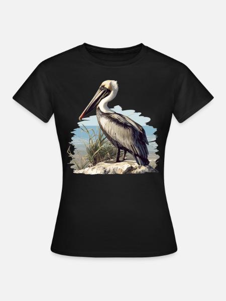 Pelikane Pelikan - Frauen T-Shirt - Schwarz