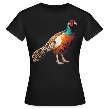 Pheasants Pheasant - Women's T-Shirt - black - Front - AI Model Female 172 dark (172cm)