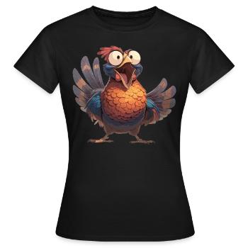 Fasane Fasan - Frauen T-Shirt - Schwarz - Vorne - AI Model Female 172 dark (172cm)