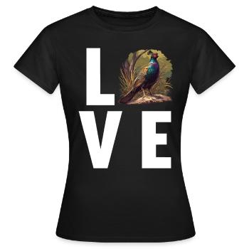 Pheasants Pheasant - Women's T-Shirt - black - Front - AI Model Female 172 dark (172cm)