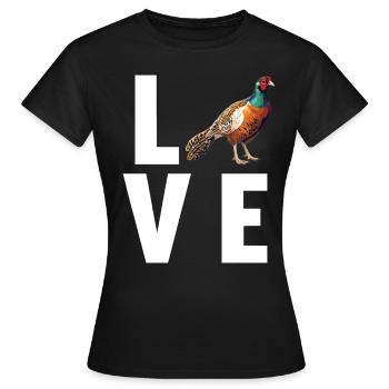 Pheasants Pheasant - Women's T-Shirt - black - Front - AI Model Female 172 dark (172cm)