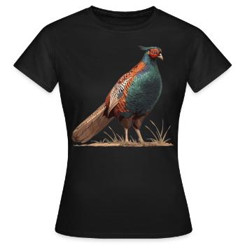 Fasane Fasan - Frauen T-Shirt - Schwarz - Vorne - AI Model Female 172 dark (172cm)
