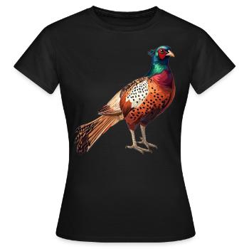 Pheasants Pheasant - Women's T-Shirt - black - Front - AI Model Female 172 dark (172cm)