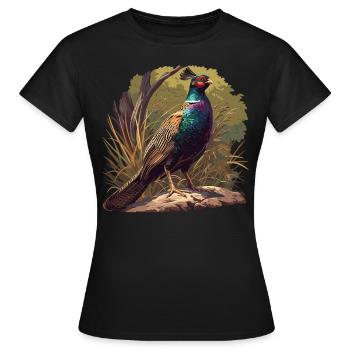 Pheasants Pheasant - Women's T-Shirt - black - Front - AI Model Female 172 dark (172cm)