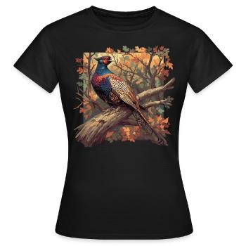 Fasane Fasan - Frauen T-Shirt - Schwarz - Vorne - AI Model Female 172 dark (172cm)
