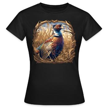 Fasane Fasan - Frauen T-Shirt - Schwarz - Vorne - AI Model Female 172 dark (172cm)