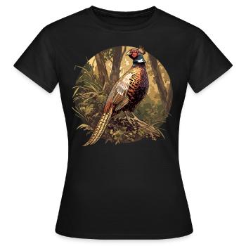 Fasane Fasan - Frauen T-Shirt - Schwarz - Vorne - AI Model Female 172 dark (172cm)