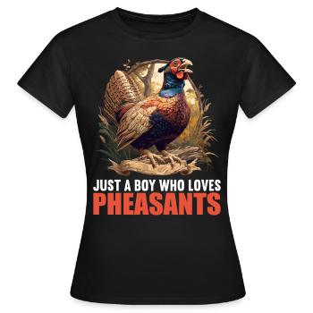 Pheasants Pheasant - Women's T-Shirt - black - Front - AI Model Female 172 dark (172cm)