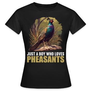 Pheasants Pheasant - Women's T-Shirt - black - Front - AI Model Female 172 dark (172cm)