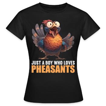 Pheasants Pheasant - Women's T-Shirt - black - Front - AI Model Female 172 dark (172cm)