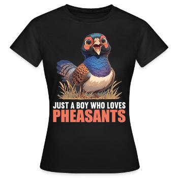 Fasane Fasan - Frauen T-Shirt - Schwarz - Vorne - AI Model Female 172 dark (172cm)