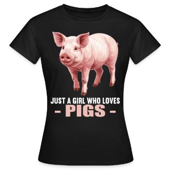 Cochon Cochon - T-shirt Femme - noir - Devant - AI Model Female 172 dark (172cm)