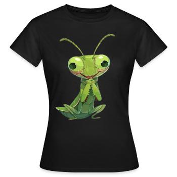 Mantes religieuses Mantes religieuses - T-shirt Femme - noir - Devant - AI Model Female 172 dark (172cm)