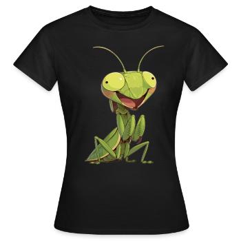 Mantes religieuses Mantes religieuses - T-shirt Femme - noir - Devant - AI Model Female 172 dark (172cm)