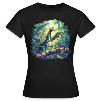 Mantes religieuses Mantes religieuses - T-shirt Femme - noir - Devant - AI Model Female 172 dark (172cm)