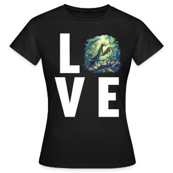 Mantes religieuses Mantes religieuses - T-shirt Femme - noir - Devant - AI Model Female 172 dark (172cm)