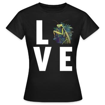 Mantes religieuses Mantes religieuses - T-shirt Femme - noir - Devant - AI Model Female 172 dark (172cm)