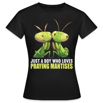Mantes religieuses Mantes religieuses - T-shirt Femme - noir - Devant - AI Model Female 172 dark (172cm)