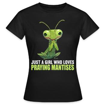 Mantes religieuses Mantes religieuses - T-shirt Femme - noir - Devant - AI Model Female 172 dark (172cm)