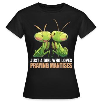 Mantes religieuses Mantes religieuses - T-shirt Femme - noir - Devant - AI Model Female 172 dark (172cm)