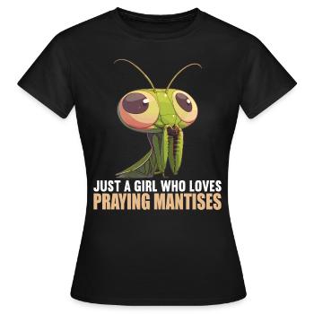 Mantes religieuses Mantes religieuses - T-shirt Femme - noir - Devant - AI Model Female 172 dark (172cm)