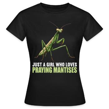 Mantes religieuses Mantes religieuses - T-shirt Femme - noir - Devant - AI Model Female 172 dark (172cm)