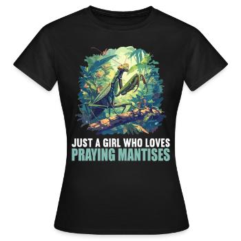 Mantes religieuses Mantes religieuses - T-shirt Femme - noir - Devant - AI Model Female 172 dark (172cm)