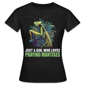 Mantes religieuses Mantes religieuses - T-shirt Femme - noir - Devant - AI Model Female 172 dark (172cm)